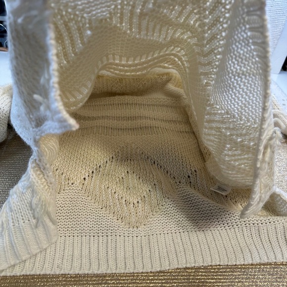 SHOW ME YOUR MUMU Long Canyon Geo Fringe Cream Knit Sweater | XS - Picture 11 of 12